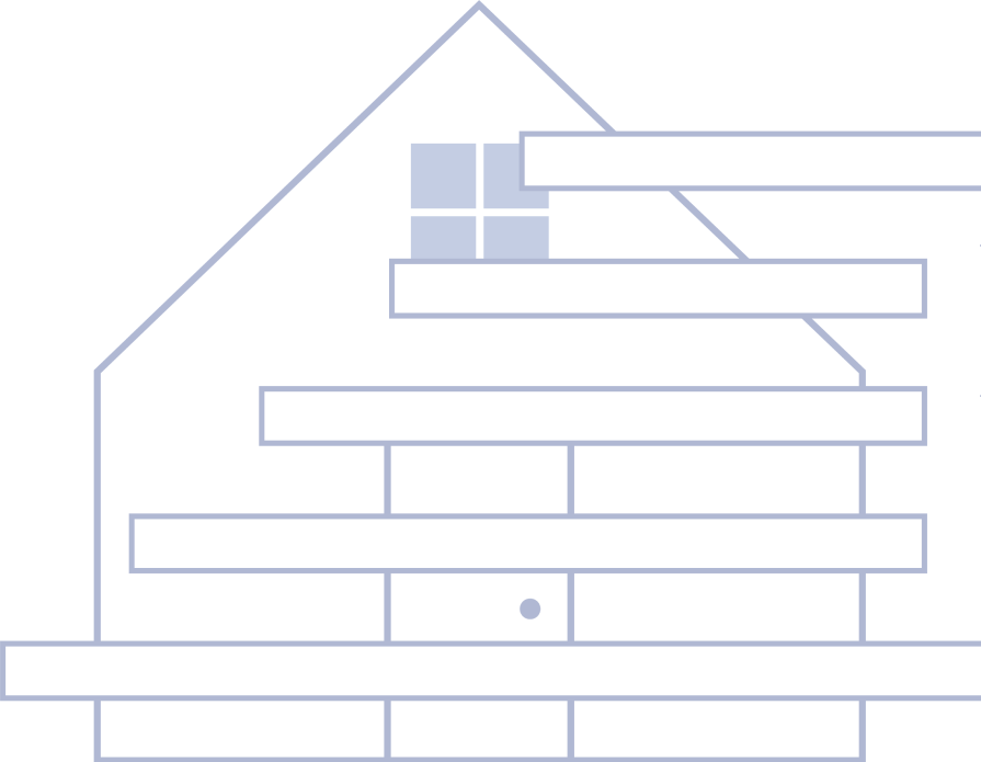 Innovative Logo - Light blue house outline on white background